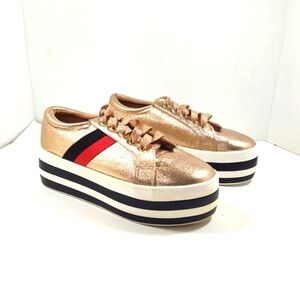 Nature Breeze women's shoes rose gold platform Size: 8.5